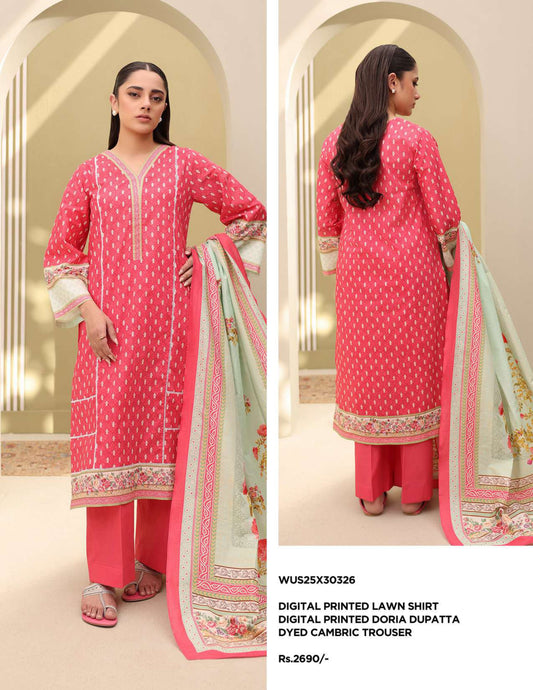 Zellbury Un-Stitched Lawn Collection '25 Wus25X30326