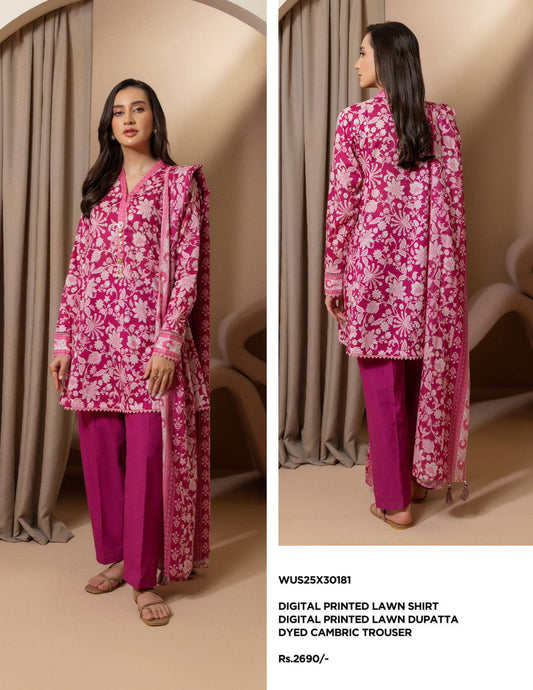 Zellbury Un-Stitched Lawn Collection '25 Wus25X30181