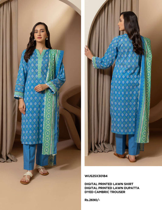 Zellbury Un-Stitched Lawn Collection '25 Wus25X30184