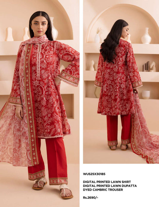 Zellbury Un-Stitched Lawn Collection '25 Wus25X30185
