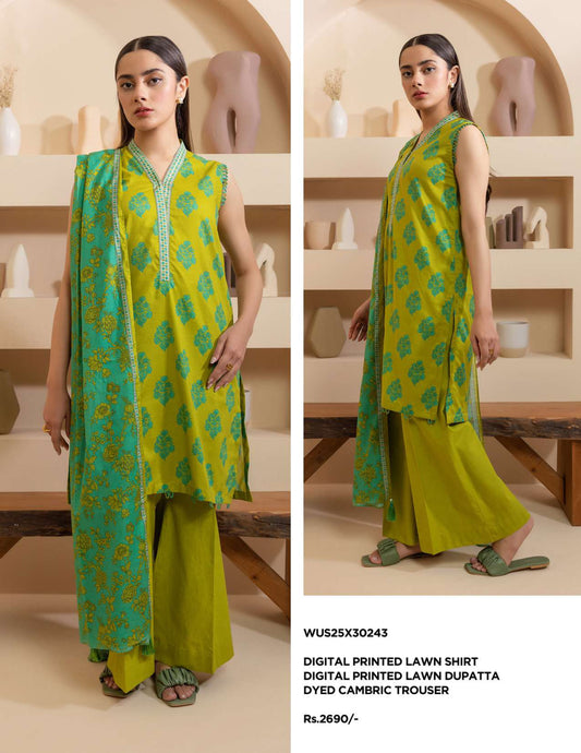 Zellbury Un-Stitched Lawn Collection '25 Wus25X30243