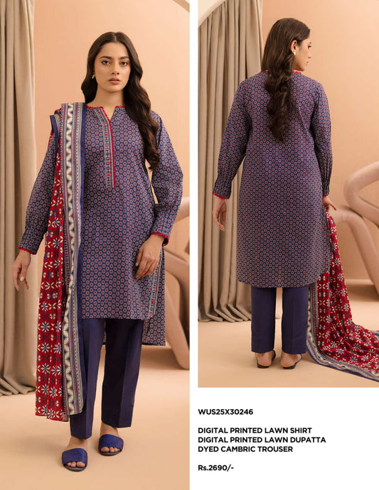 Zellbury Un-Stitched Lawn Collection '25 Wus25X30246