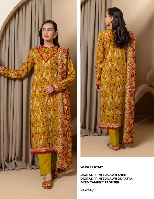 Zellbury Un-Stitched Lawn Collection '25 Wus25X30247