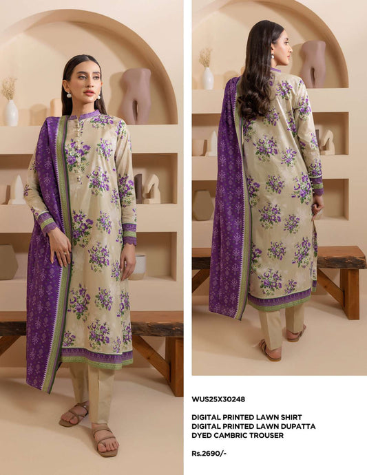 Zellbury Un-Stitched Lawn Collection '25 Wus25X30248