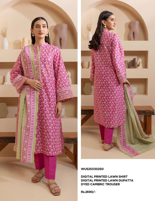 Zellbury Un-Stitched Lawn Collection '25 Wus25X30250