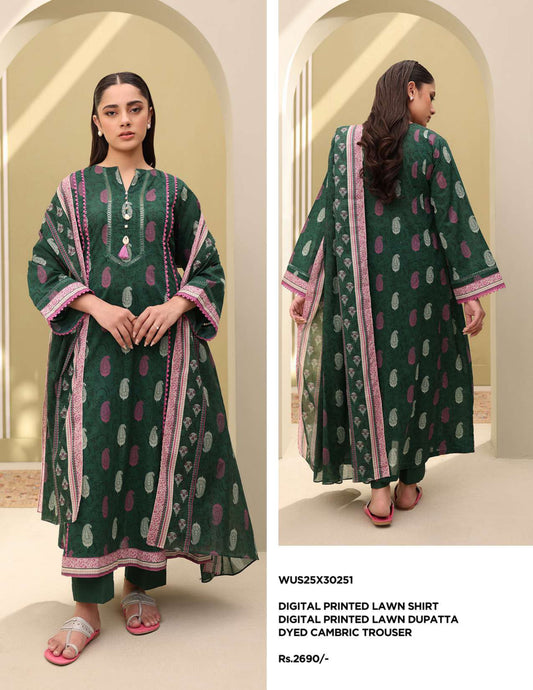 Zellbury Un-Stitched Lawn Collection '25 Wus25X30251
