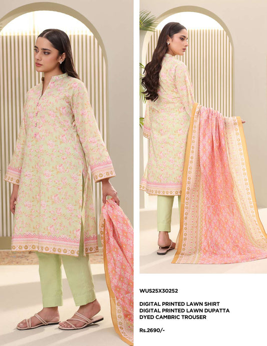 Zellbury Un-Stitched Lawn Collection '25 Wus25X30252