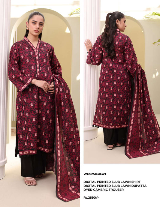 Zellbury Un-Stitched Lawn Collection '25 Wus25X30321