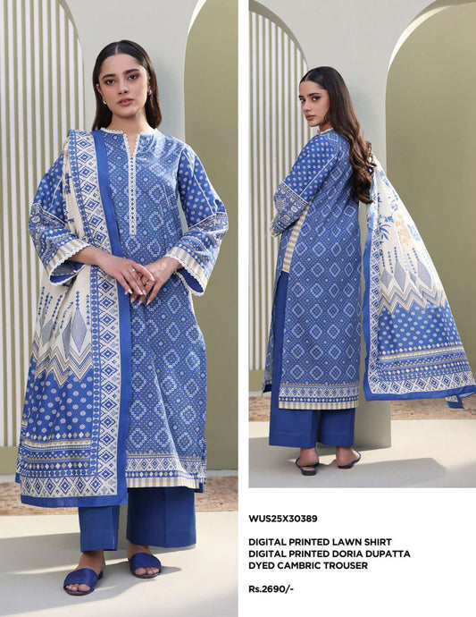 Zellbury Un-Stitched Lawn Collection '25 Wus25X30389