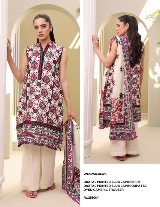 Zellbury Un-Stitched Lawn Collection '25 Wus25X30323