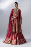 Mbroidered By Maria.b Wedding Formals -BD-3108-Deep Salmon pink-Default