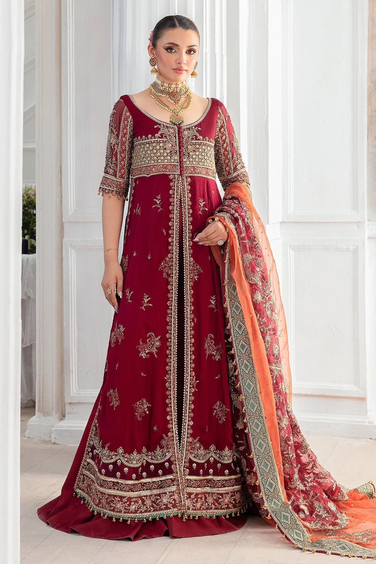 Charizma Diamond Dust Embroidered Luxury Chiffon Unstitched 3Pc Suit DD5-03