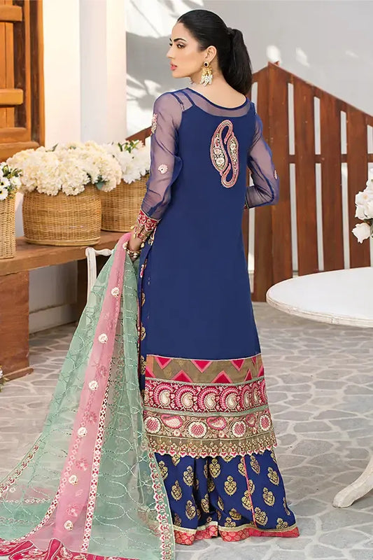 Plush La Roza by Imrozia Premium Embroidery Suit L-246 Florral Ripples