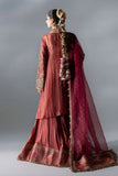 Mbroidered By Maria.b Wedding Formals -BD-3108-Deep Salmon pink-Default