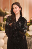 ROYALE TEA AFFAIR CHIFFON UNSTITCHED COLLECTION'26 ( MPC-26-204-Black )
