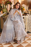 ROYALE TEA AFFAIR CHIFFON UNSTITCHED COLLECTION'26 ( MPC-26-206-Muted Blue )