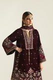 Emaan Adeel Zarposh Embroidered Velvet Unstitched 3Pc Suit - KANWAL