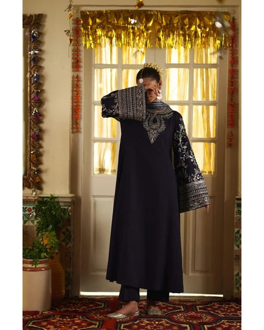 Mubarak - Festive Collection by Casuallite RTW Embroidered Viscose Silk (Sitara)