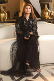 ROYALE TEA AFFAIR CHIFFON UNSTITCHED COLLECTION'26 ( MPC-26-204-Black )