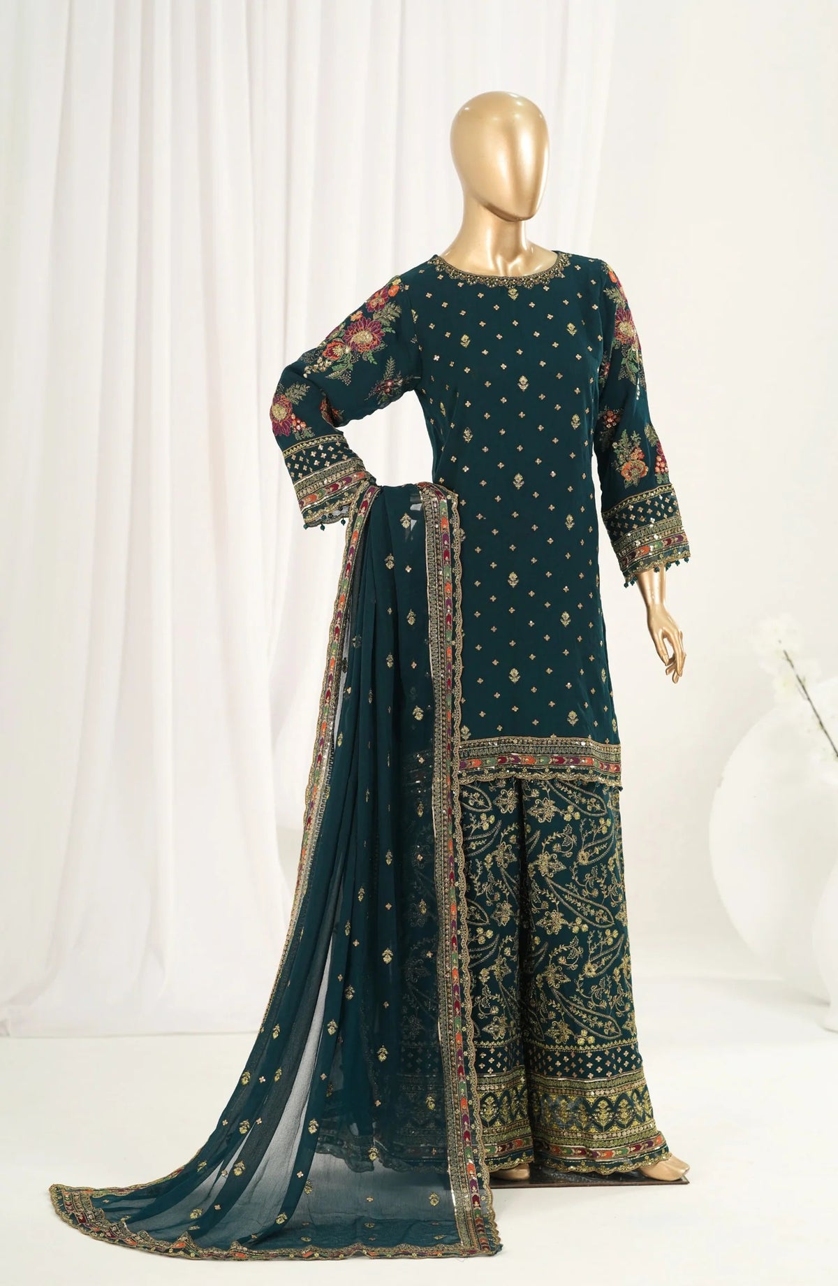 Afsanay Luxury Collection By Sadabahar Vol-3 ( CR-34 Teal)