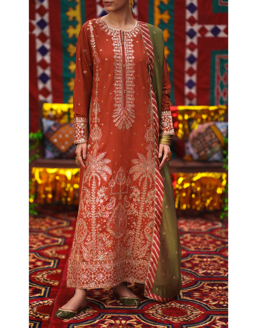 Mubarak - Festive Collection by Casuallite RTW Embroidered Viscose Silk (Gulnaar)