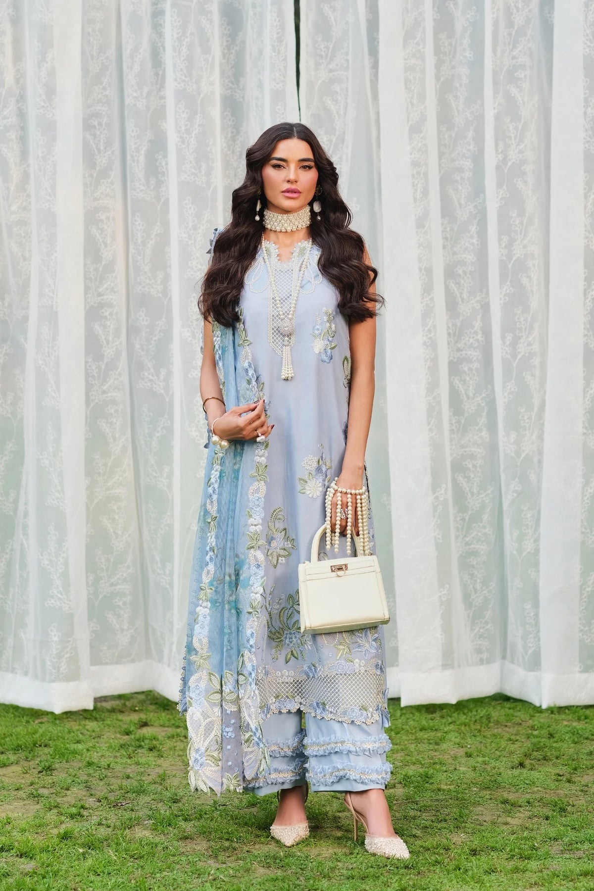 Maryam Hussain Luxury lawn`26 (Frost)