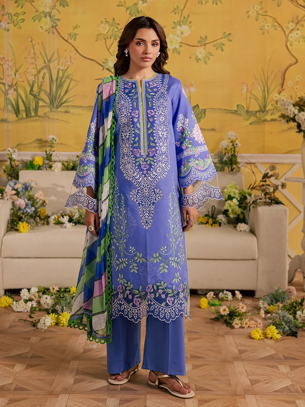 Afsana Lawn '26 By Mahnur AL-08