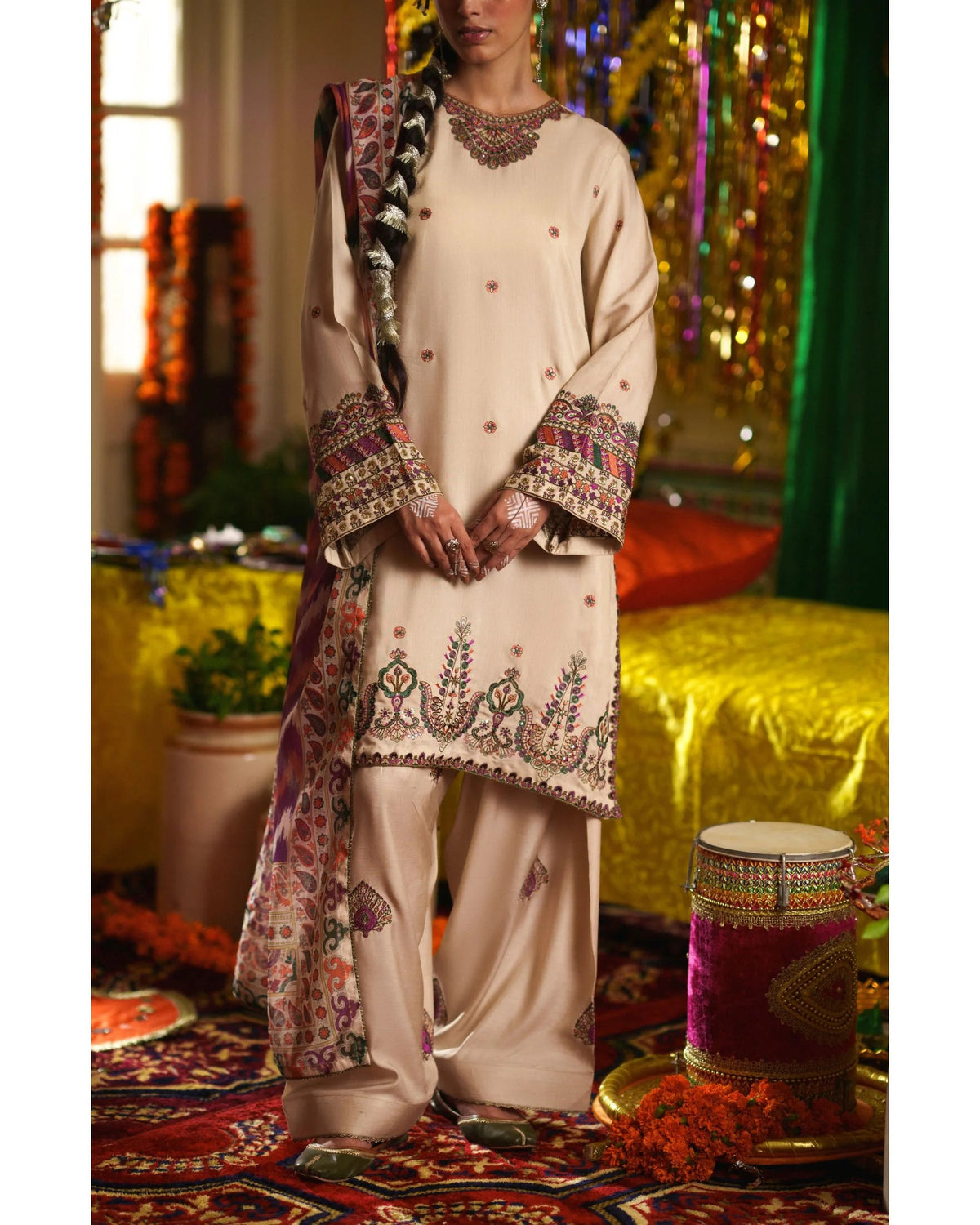 Mubarak - Festive Collection by Casuallite RTW Embroidered Viscose Silk (Sehar)
