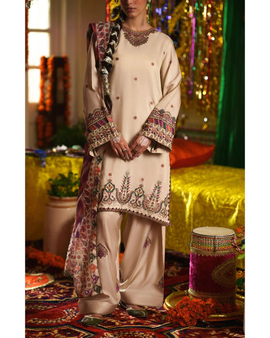Mubarak - Festive Collection by Casuallite RTW Embroidered Viscose Silk (Sehar)