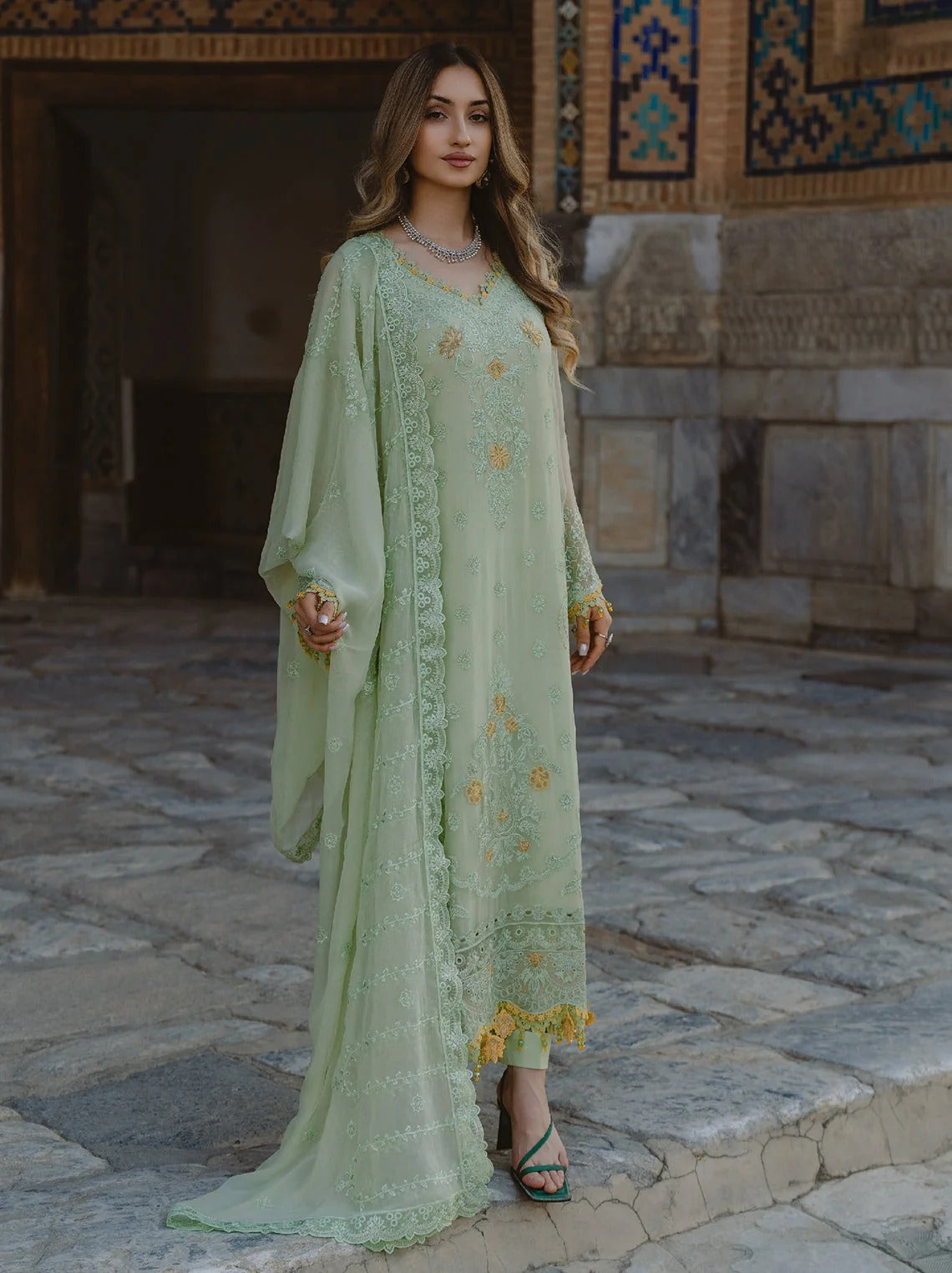 AL Kousar Festive Chiffon Collection 2026 by AHMAD EMBROIDERY (DD-01)