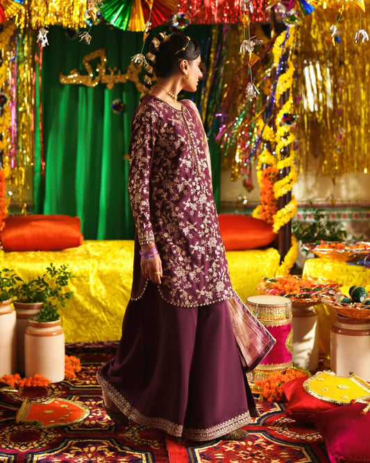 Mubarak - Festive Collection by Casuallite RTW Embroidered Viscose Silk (Mahgul)
