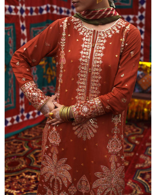 Mubarak - Festive Collection by Casuallite RTW Embroidered Viscose Silk (Gulnaar)