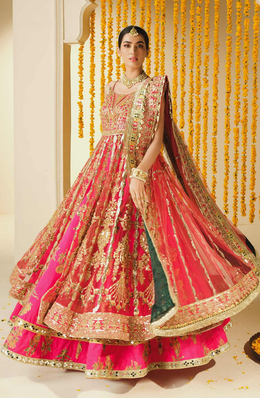 Shamrock Premium Bridal Lehenga By Maryum N Maria - Surai