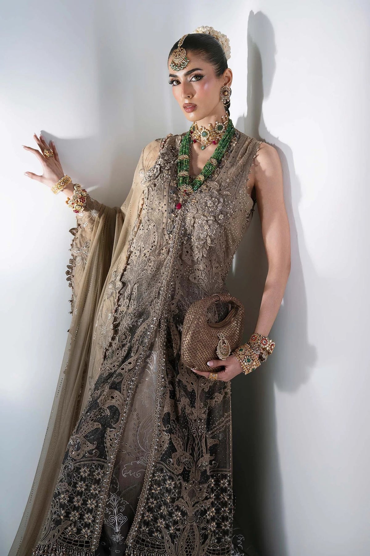 Mbroidered By Maria.b Wedding Formals - BD-3102-Antique Bronze-Default
