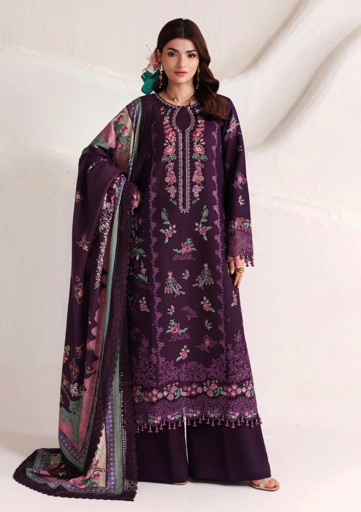 Seraphine Edit 26 Winter By Naqsh ( Wine Berry-00274 )