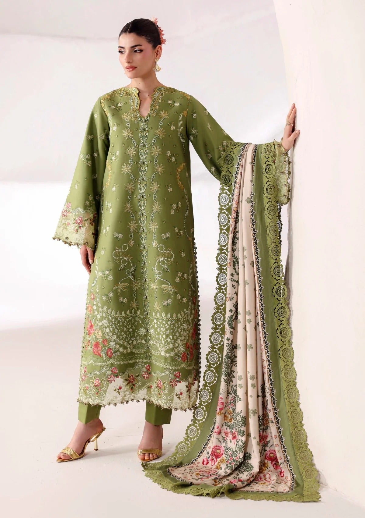 Seraphine Edit 26 Winter By Naqsh ( Olive Green-00269 )