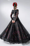 Mbroidered By Maria.b Wedding Formals - BD-3101-Obsidian Garden-Default