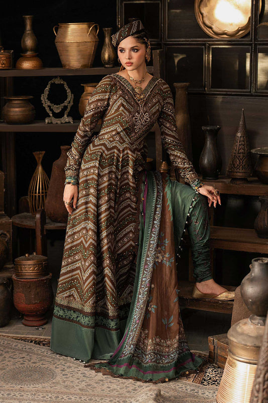 3 Piece Unstitched Embroidered Dobby Linen Suit By M.Prints Vol-31  ( 07-A )