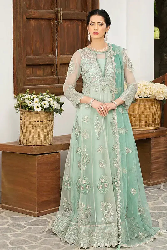 Plush La Roza by Imrozia Premium Embroidery Suit L-250 Dove Petals