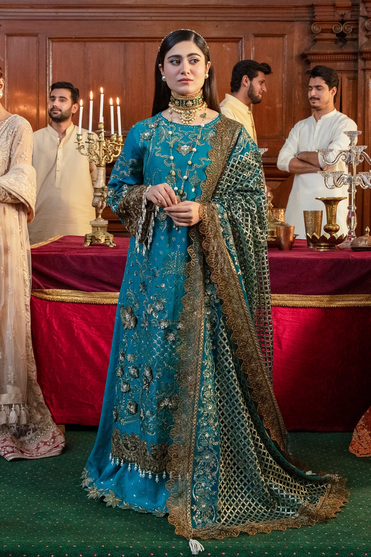 Mehrem by serene blue dress 2024 new girls desings